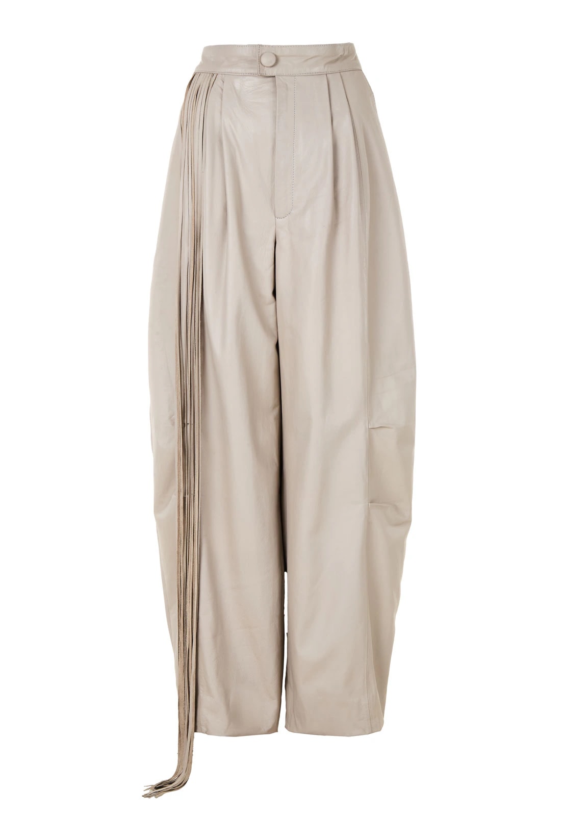 BAGGY LEATHER FRINGE TROUSERS - imagen 1
