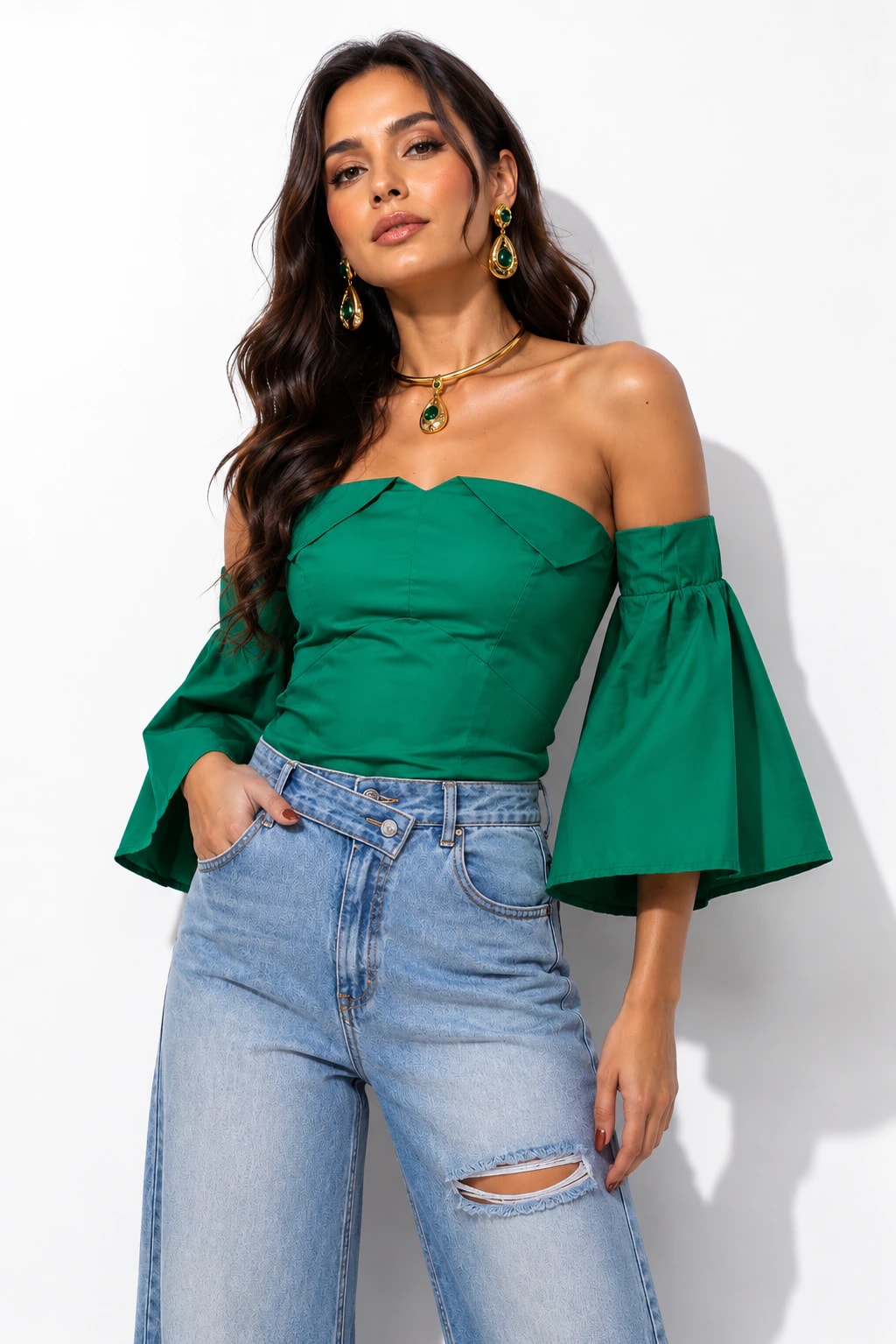 Blusa Agustina Verde - imagen 1