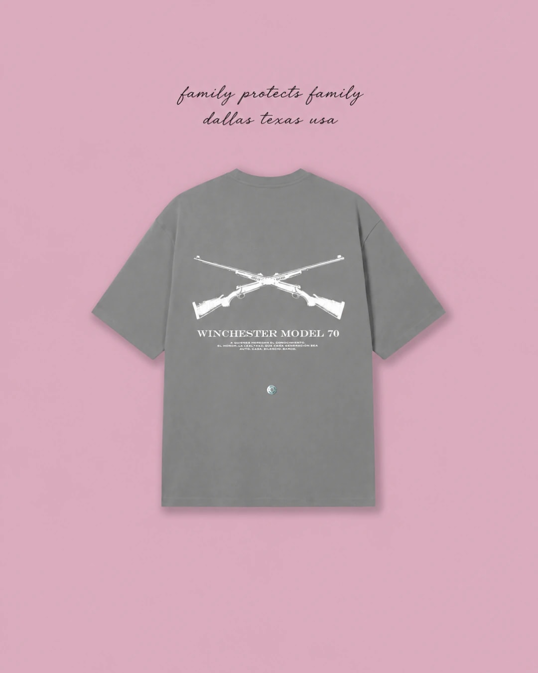 MODEL 70 OVERSIZED T-SHIRT — GREY - imagen 1