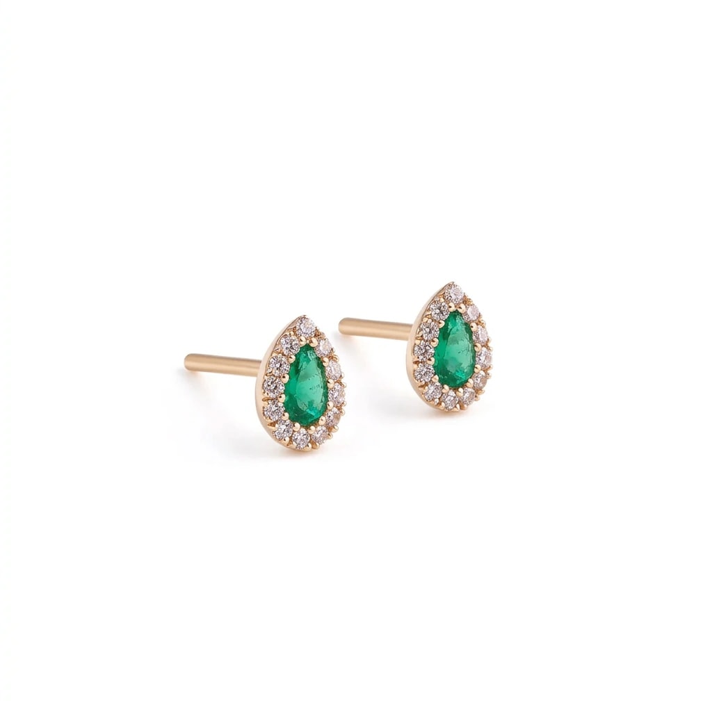 ETERNAL PEAR STUDS - imagen 1