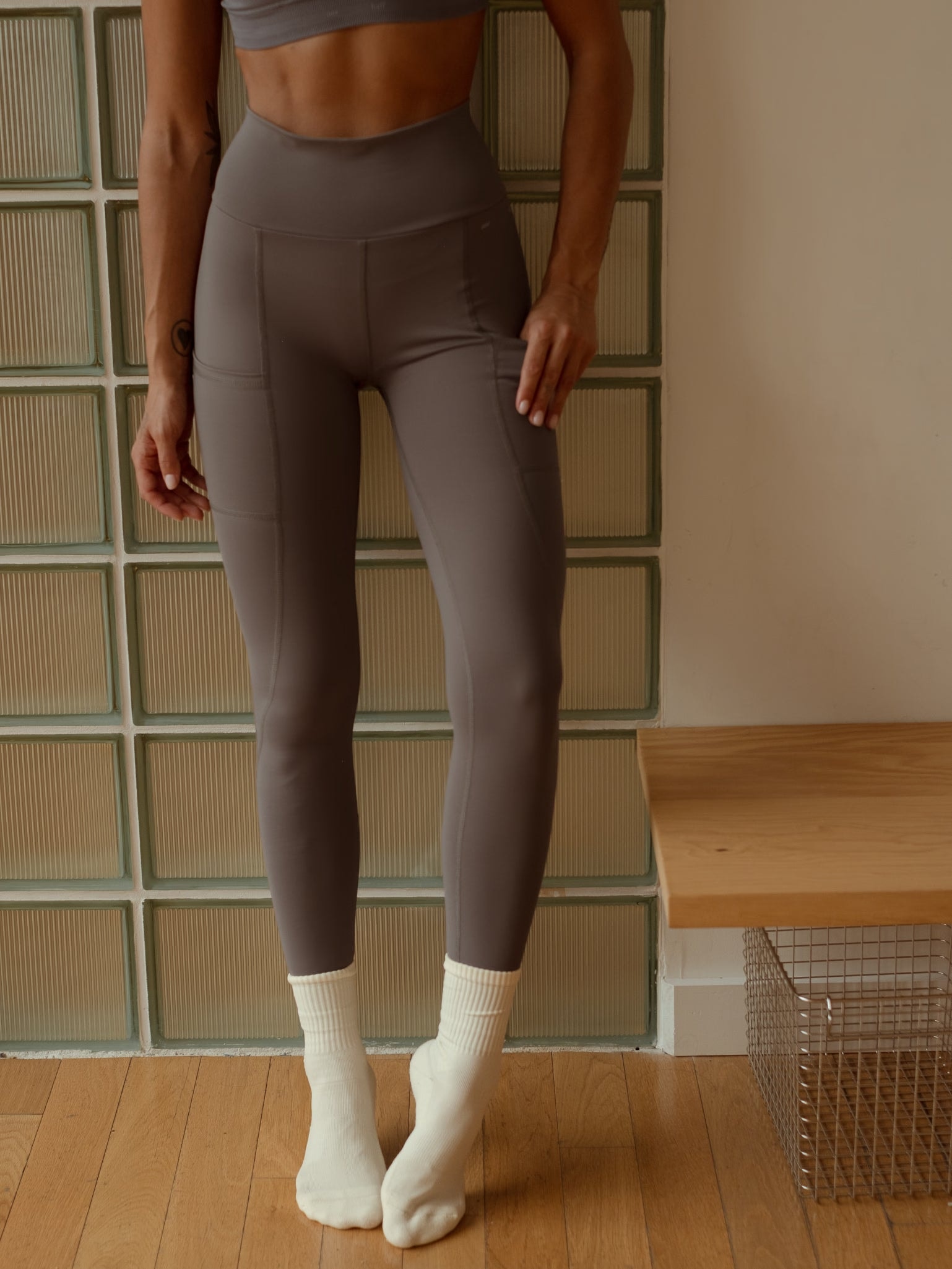 HIKING LEGGINGS - TAUPE - imagen 1