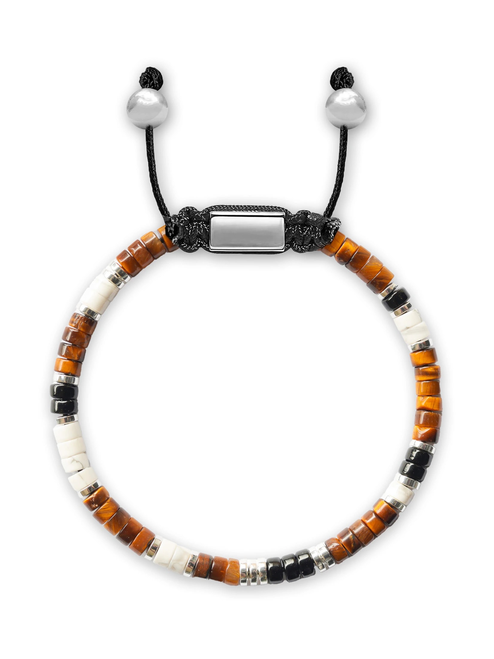 Brazalete Tigre Nevado Heishi 4mm - imagen 1
