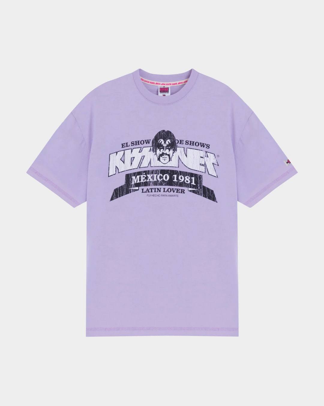 CAMISETA KISS LOVER LILA OVERSIZED - imagen 1