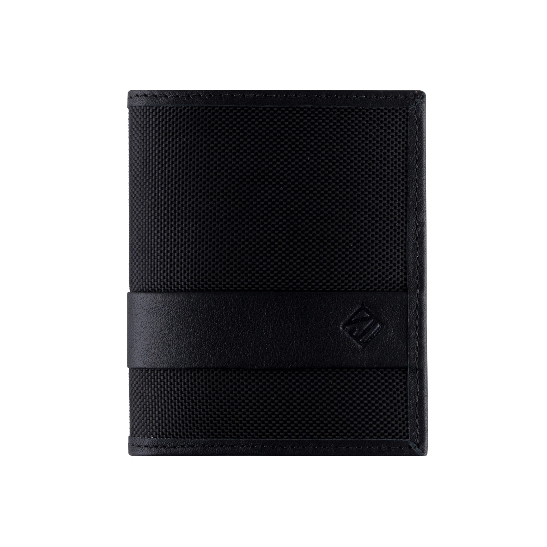 Billetera Compact de Lona (Negra) — Con Grabado de Iniciales - imagen 1