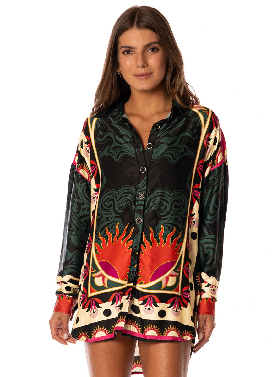 Maaji Flamingo Night Dreambound V Long Shirt - imagen 1