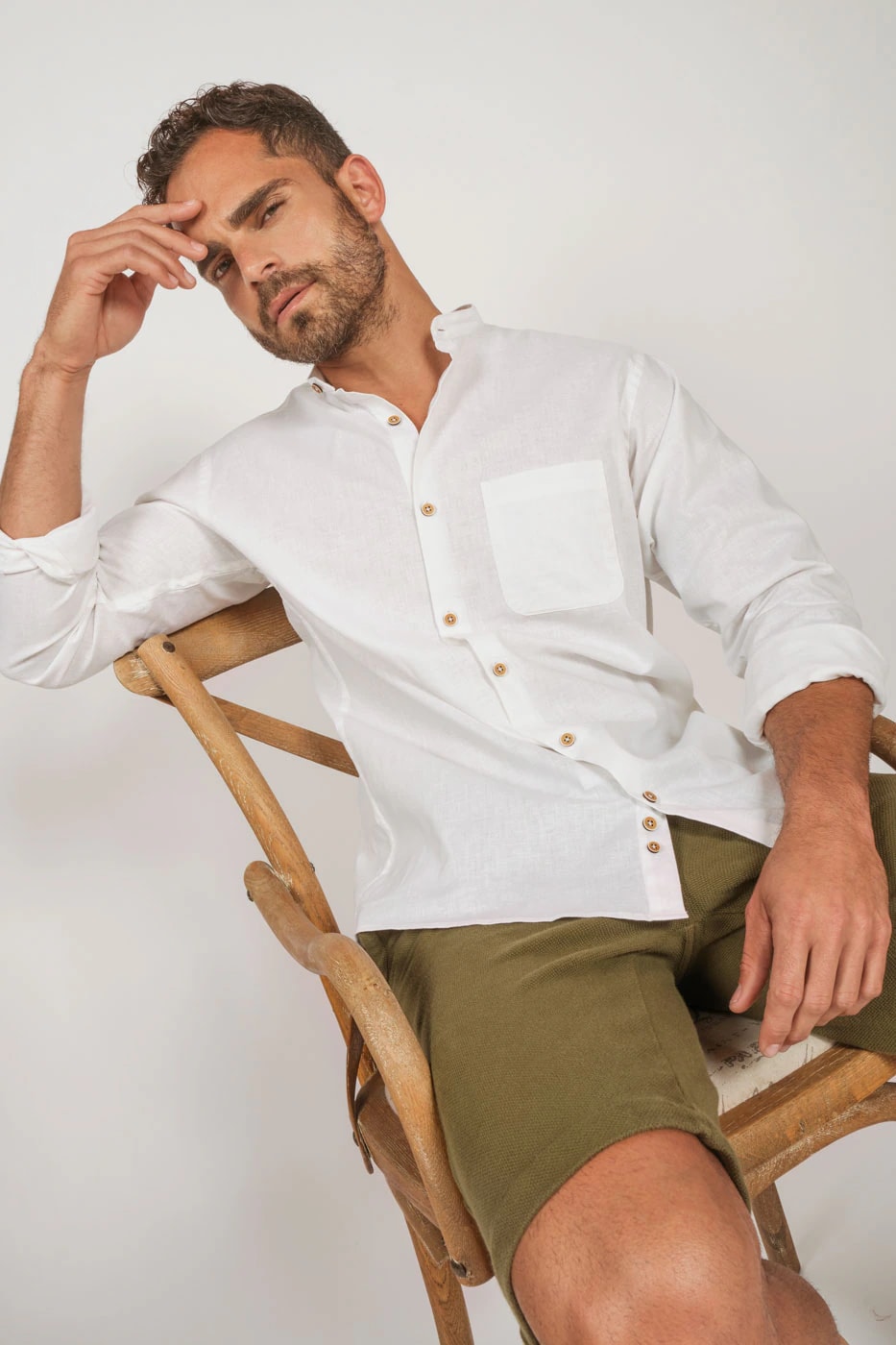 Camisa Lino Florencia Blanco - imagen 1