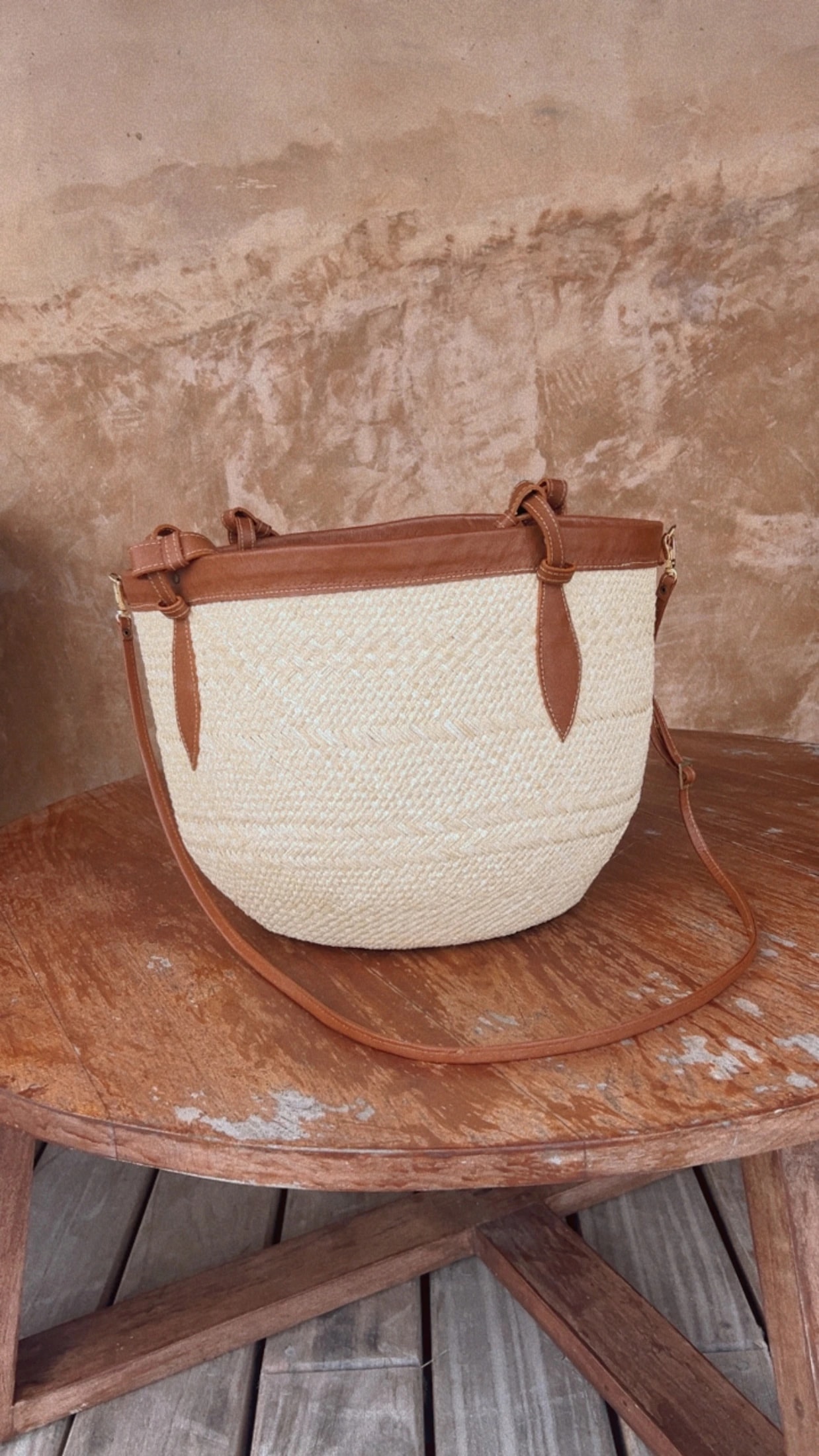 Leather Beach Bag -Midium - imagen 1