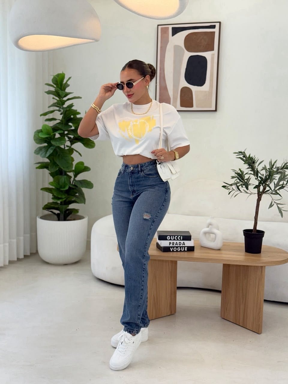 Camiseta oversized alma mantequilla talla única - imagen 1