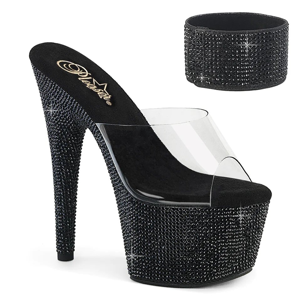 Zapatos sandalias bajo pedido Tacones Plataforma Poledance Pleaser BEJEWELED-712RS - imagen 1