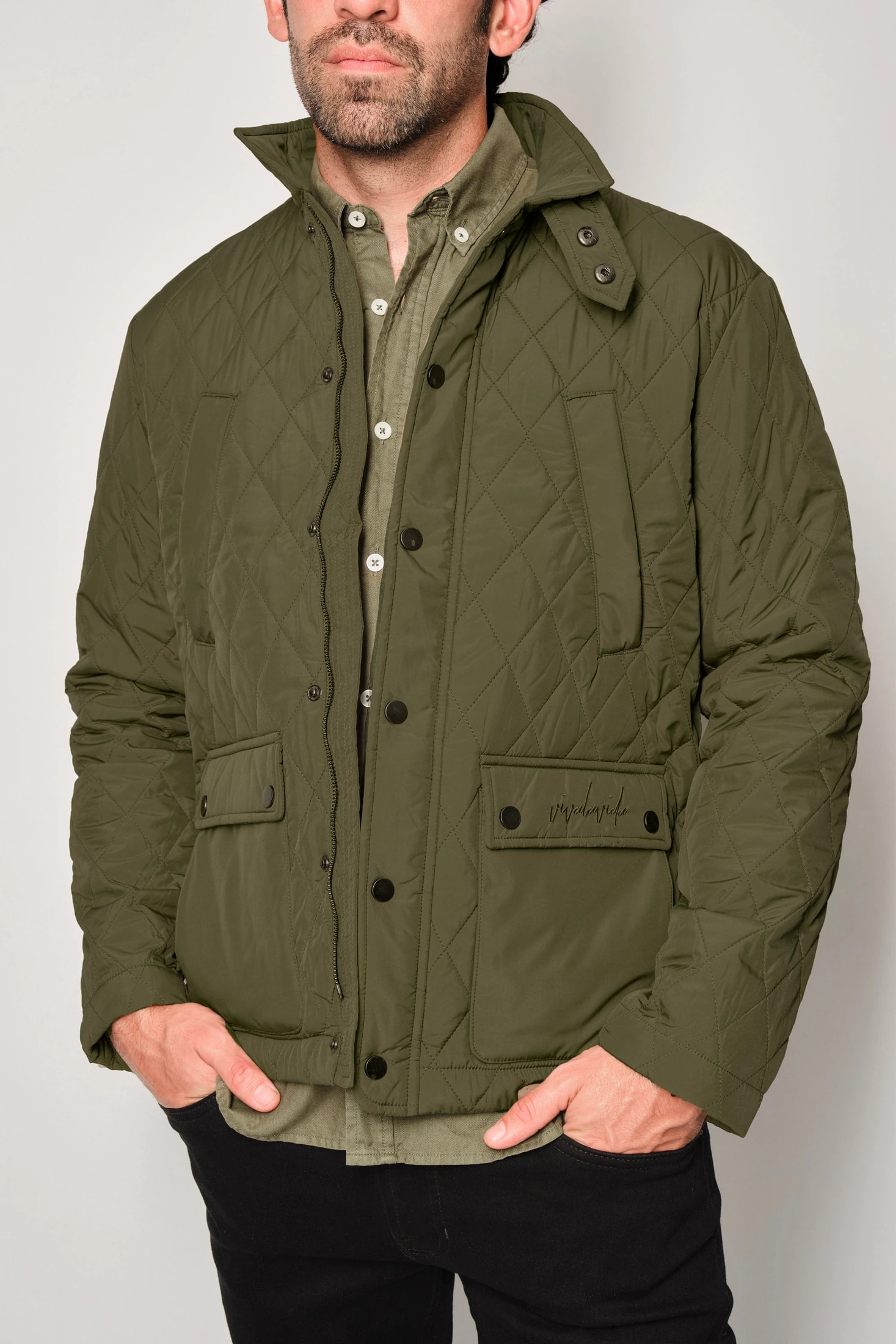 QUILTED JACKET MILITAR - imagen 1