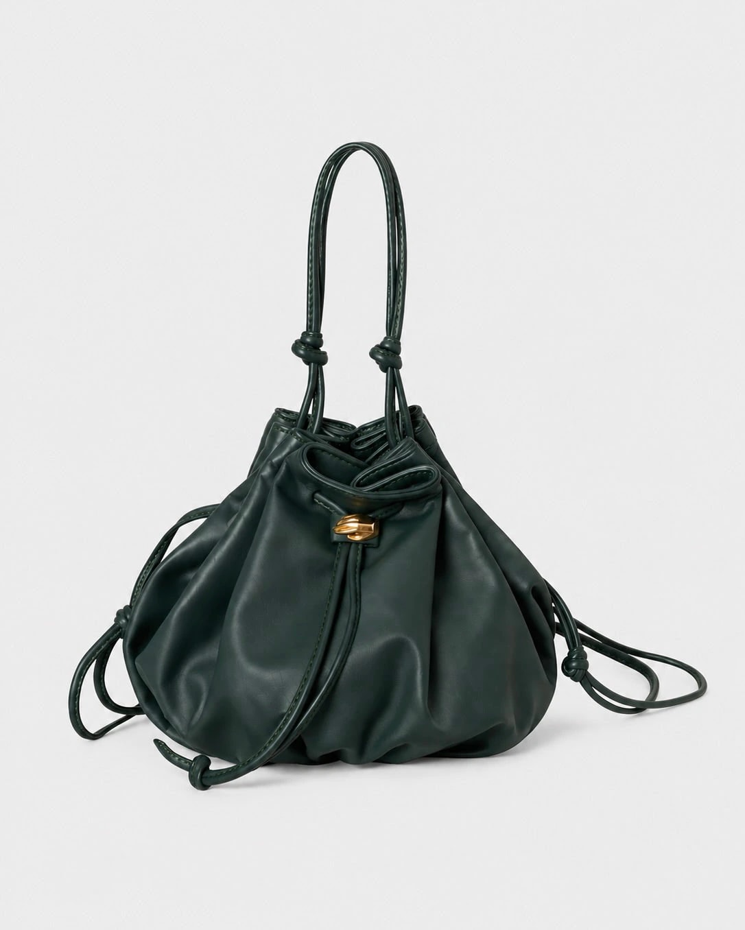 Alpha Bottle Green Leather Bag - imagen 1