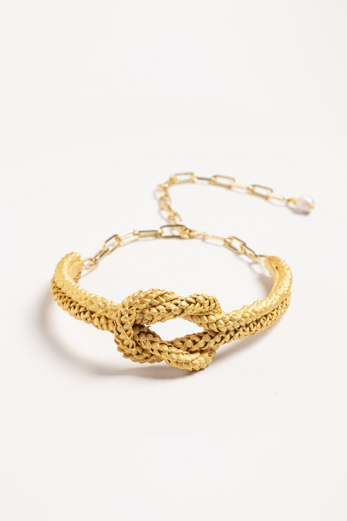 NORFOLK SAILOR KNOT CHOCKER AND PEARL - imagen 1