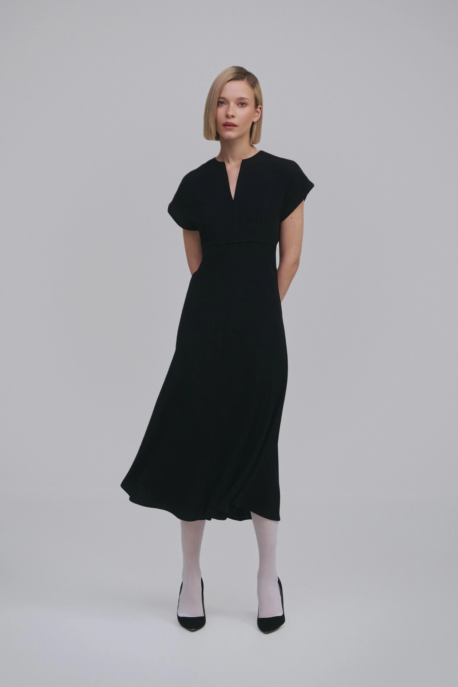 Bias-Cut Kimono-Sleeve Midi Dress - imagen 1
