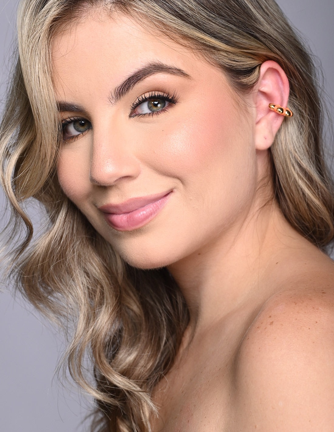 Ear Cuff Cloud Naranja - imagen 1