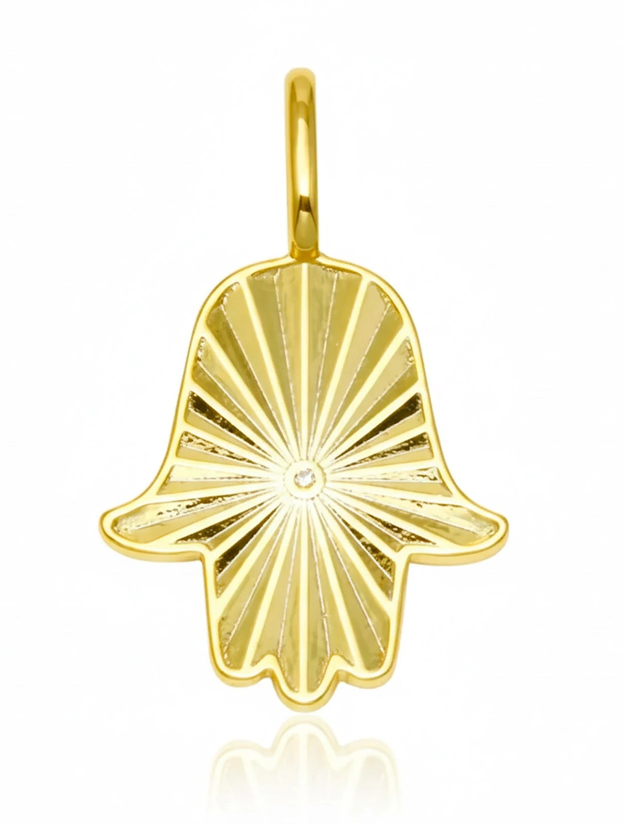 DIJE FLUTED HAMSA - imagen 1