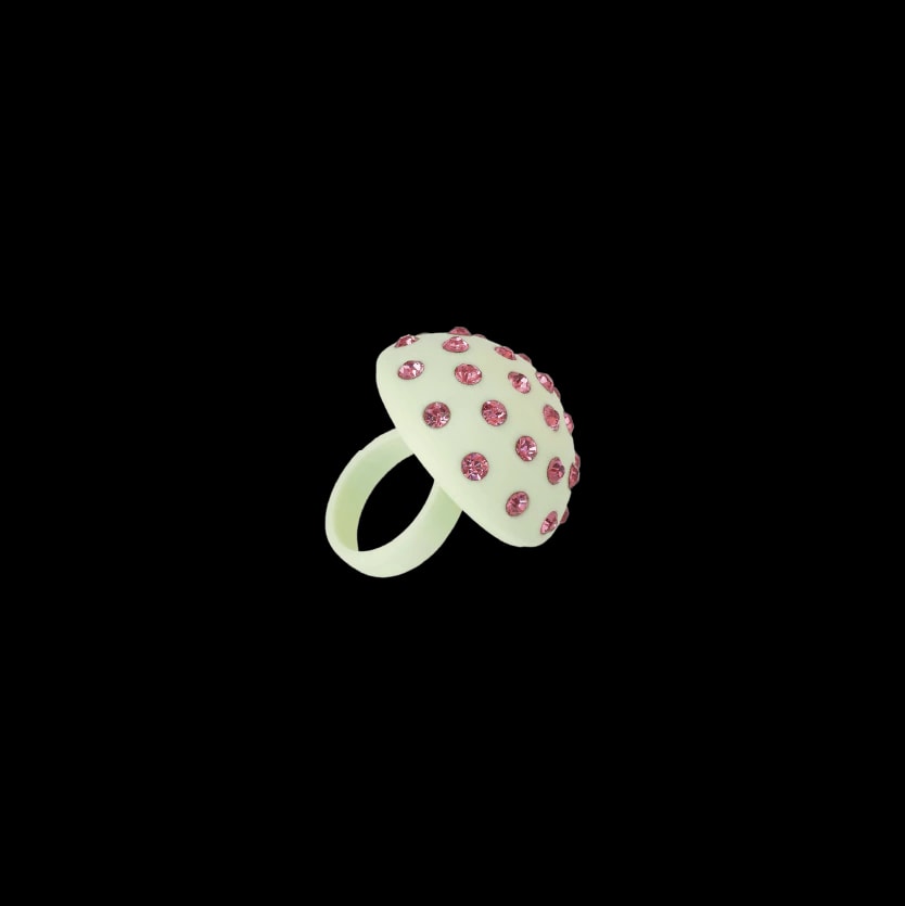 ANILLO DE PERLAS CON CRISTALES - imagen 1