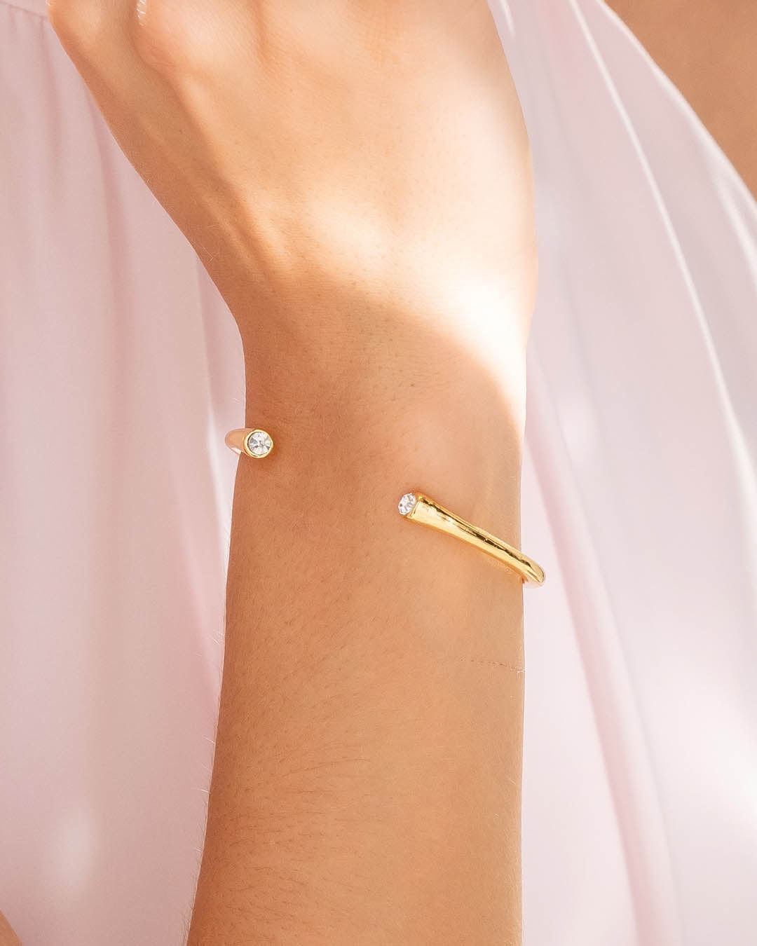 Brazalete Puntas Cristal Oro - imagen 1