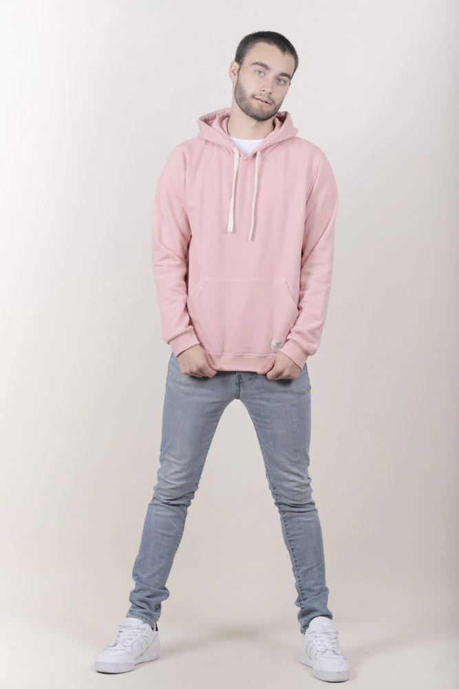 HOODIE ROSADO UNISEX- BASICO - imagen 1