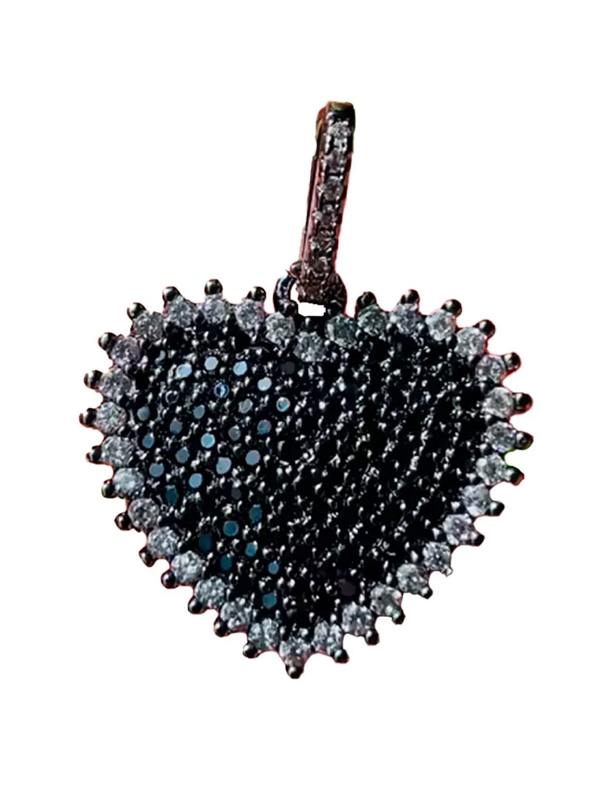 DIJE DE CORAZÓN CON BORDES BRILLANTES - imagen 1