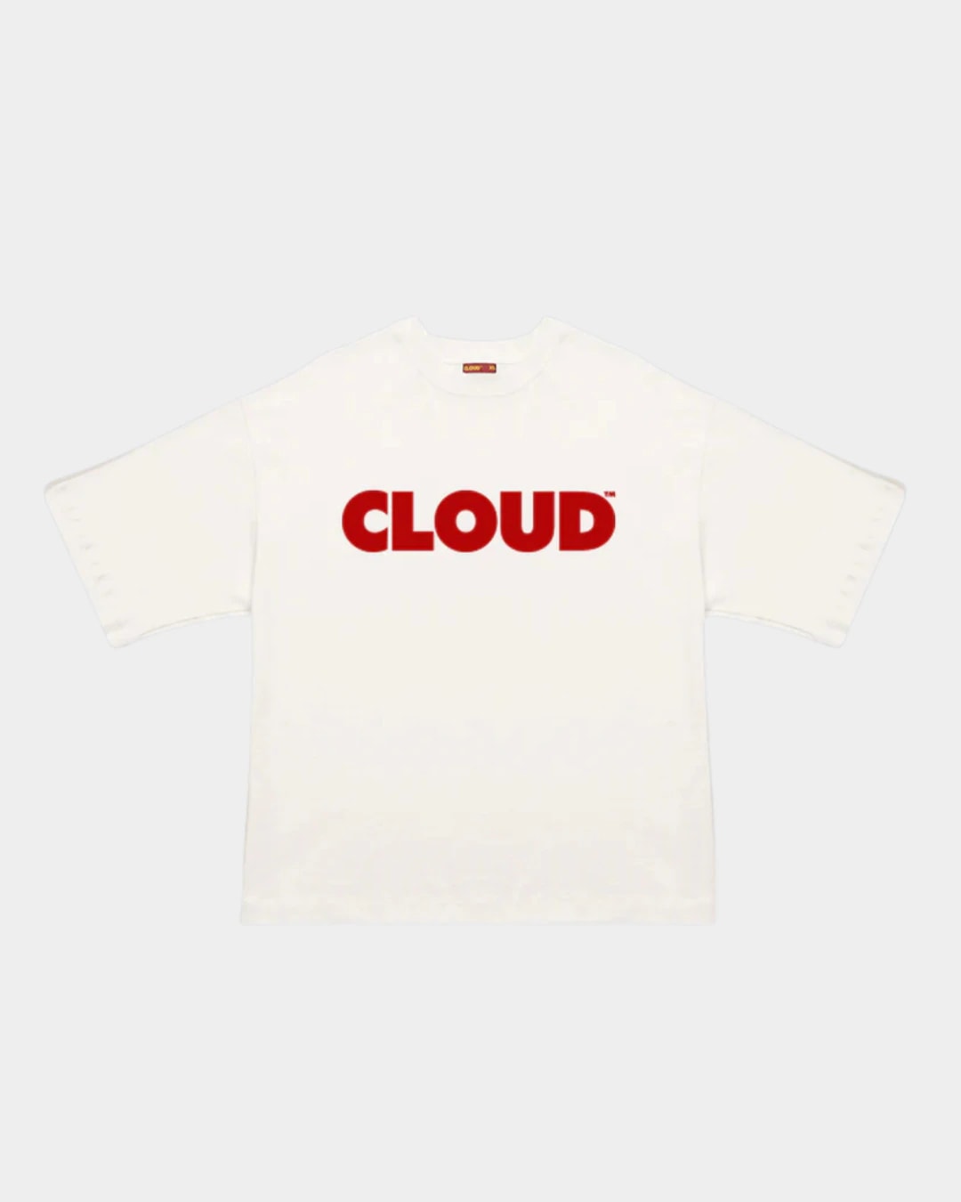 CAMISETA BLOCK ROJO SOBRE BLANCO OVERSIZE - imagen 1