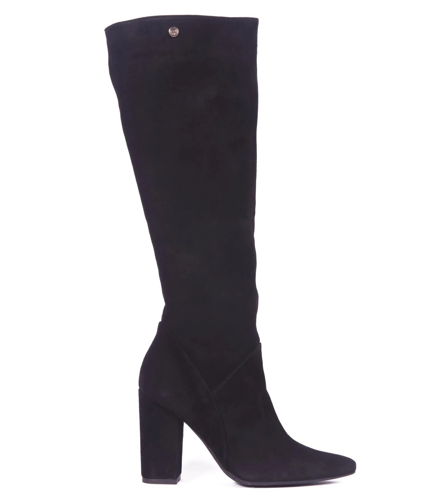 Bota Slouchy Maggie Ante Negro - imagen 1