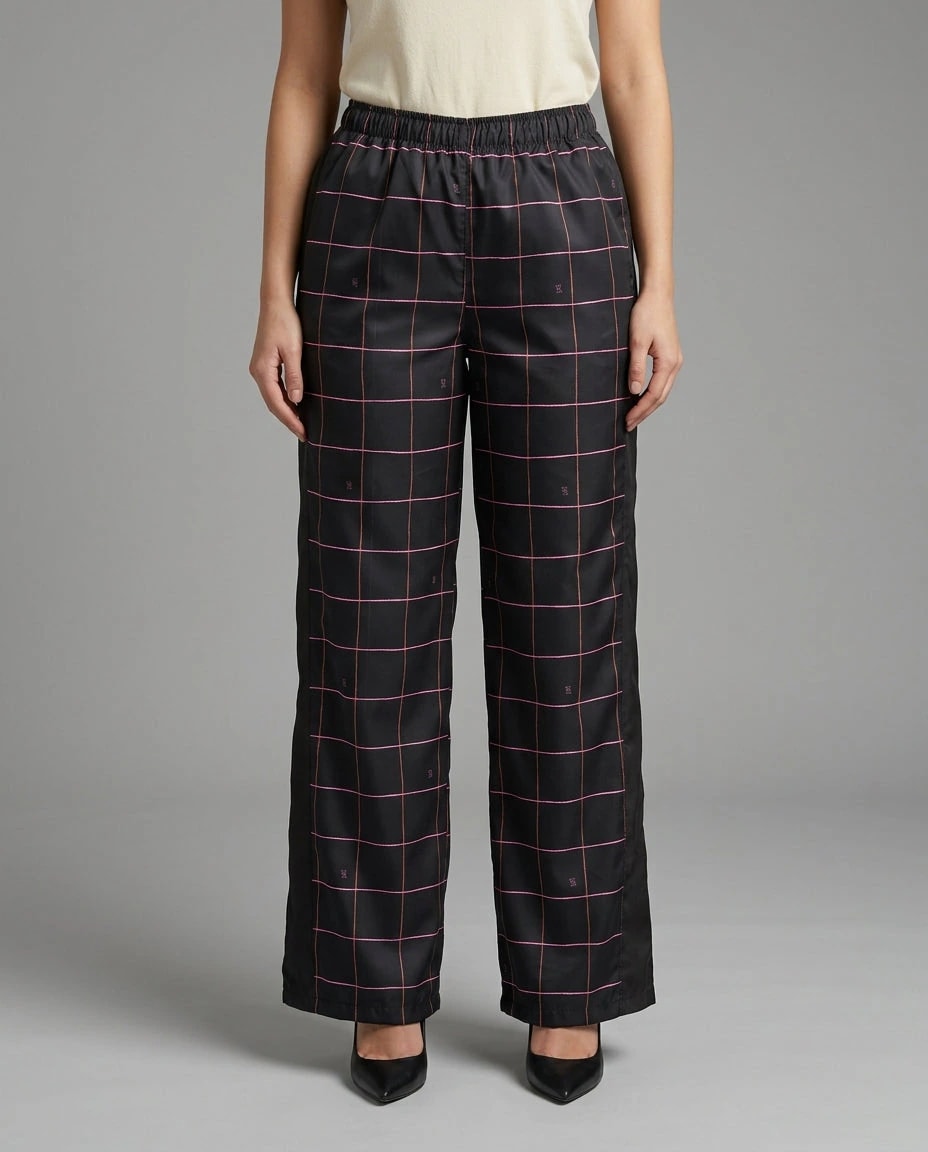 Pantalón Negro Cuadricula - imagen 1