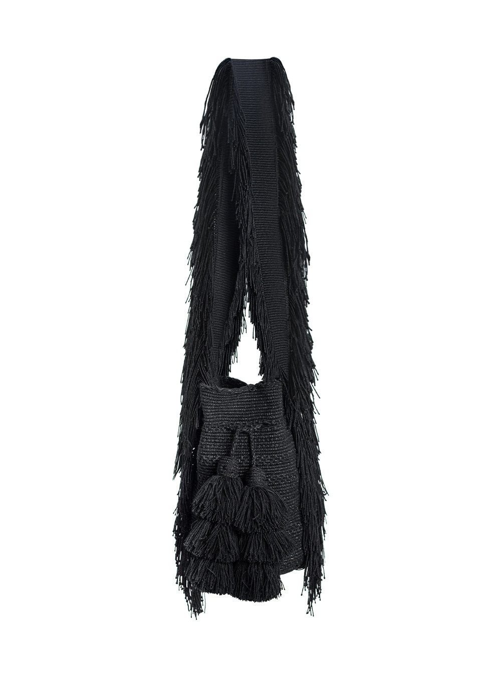 Mochila Wayuu Kamsa Shiiliwaiya Black - imagen 1