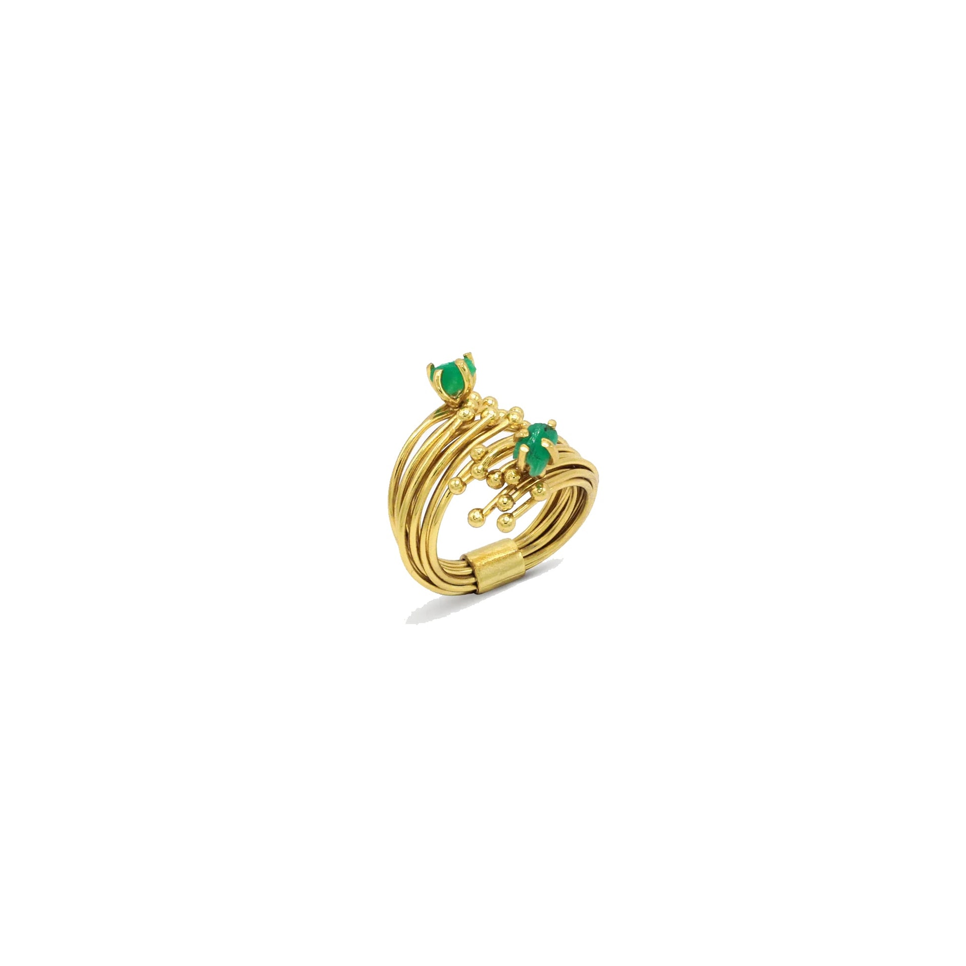 ANILLO GEO CON ESMERALDA - imagen 1