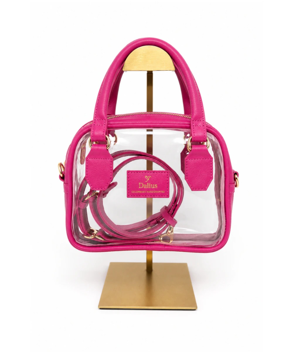 Mini Bolso Transparente Rosado - imagen 1