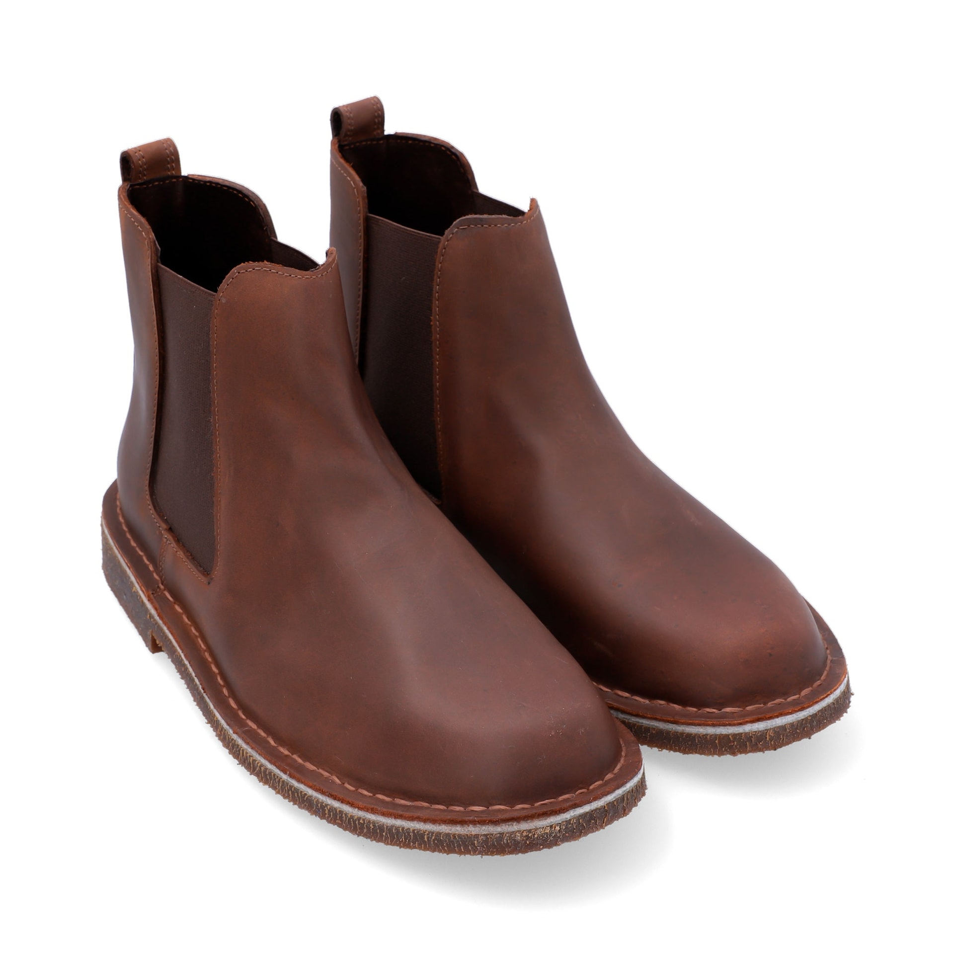 Botas Chelsea Hombre Cuero Graso Café - imagen 1