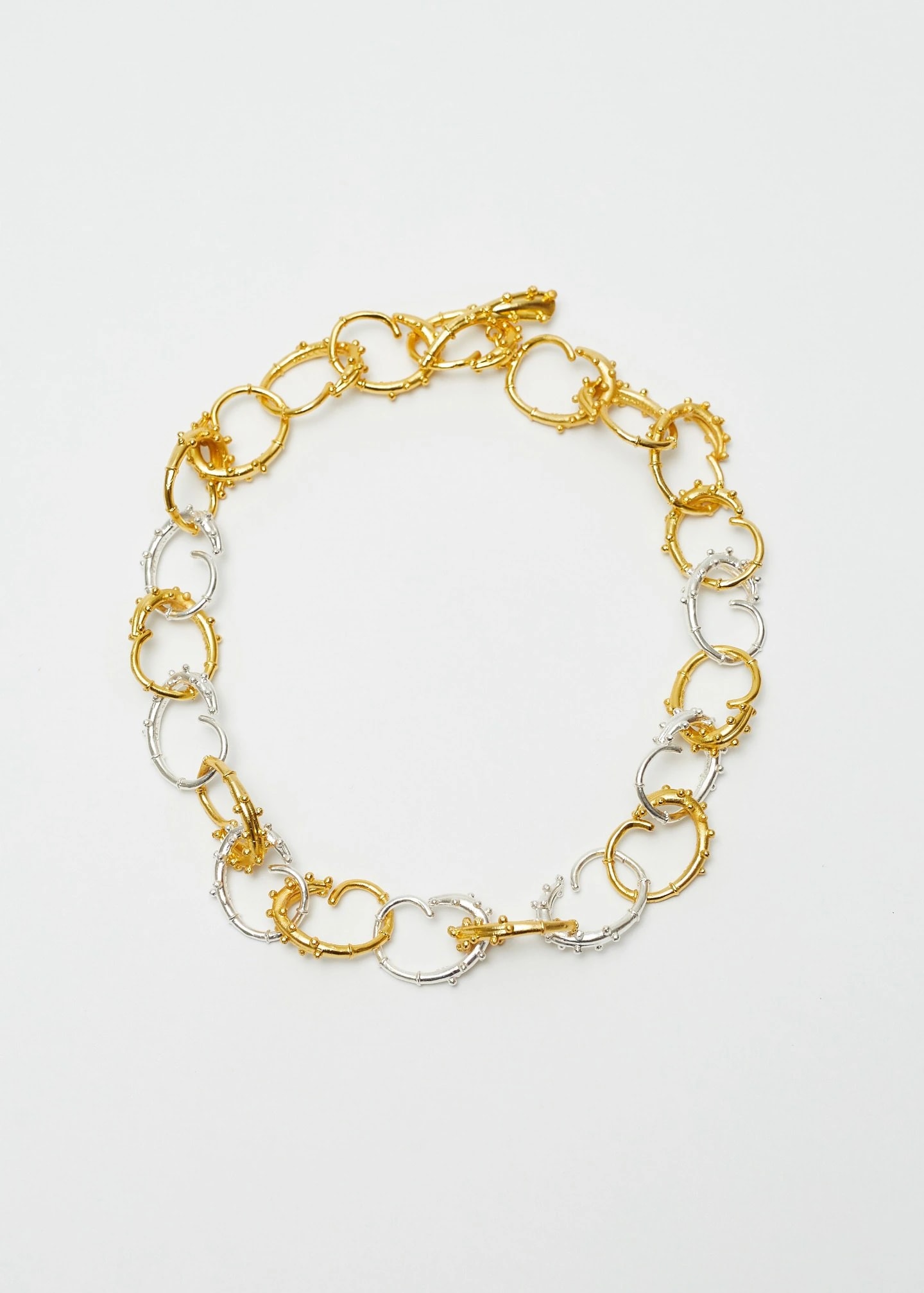 Choker Estambres Dorado y Plata - imagen 1