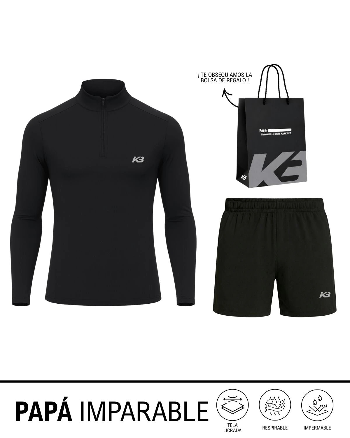 Papá Imparable: Buzo y Pantaloneta + Bolsa de Regalo | KBMEN - imagen 1