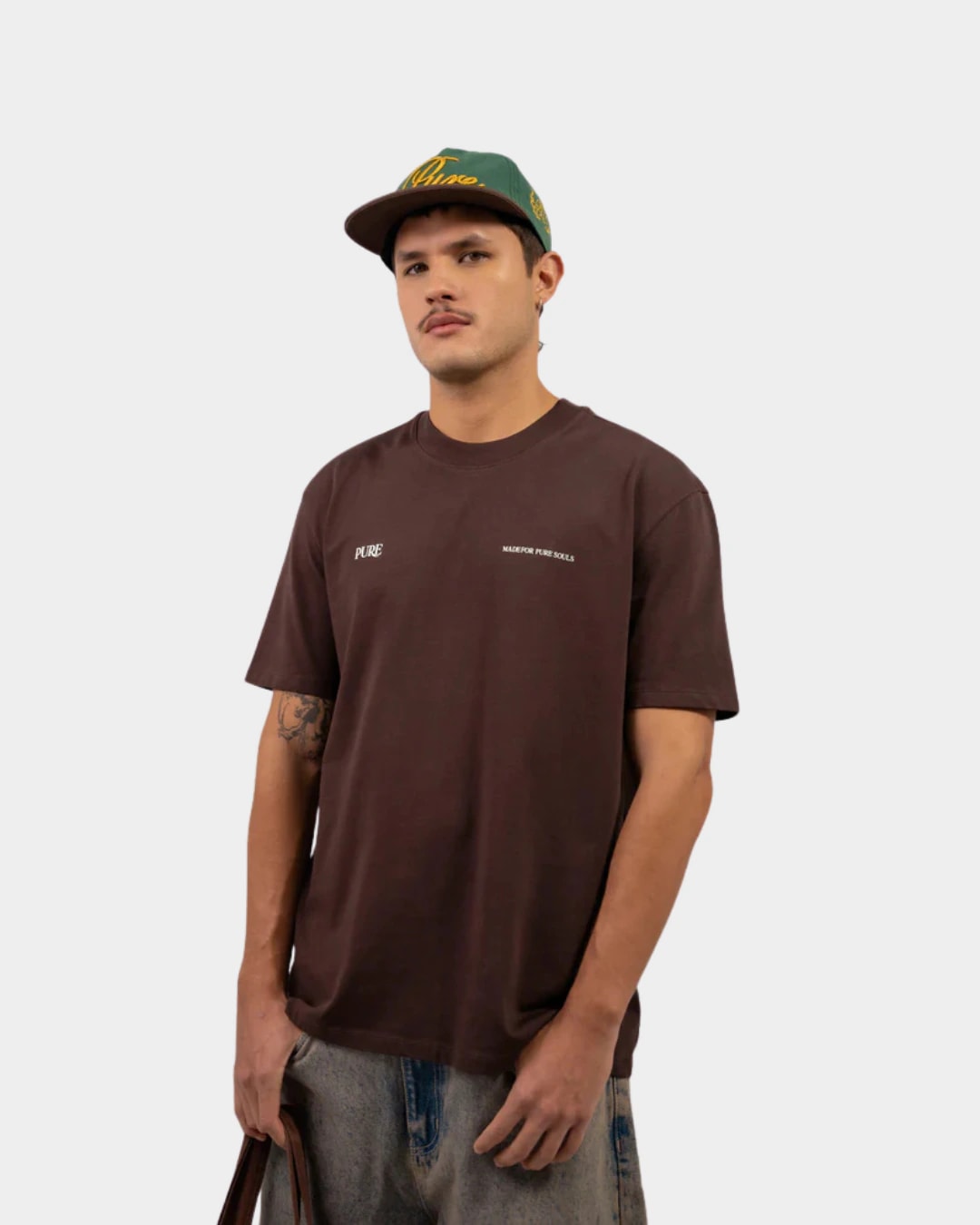 PURE BROWN REGULAR T-SHIRT - imagen 1