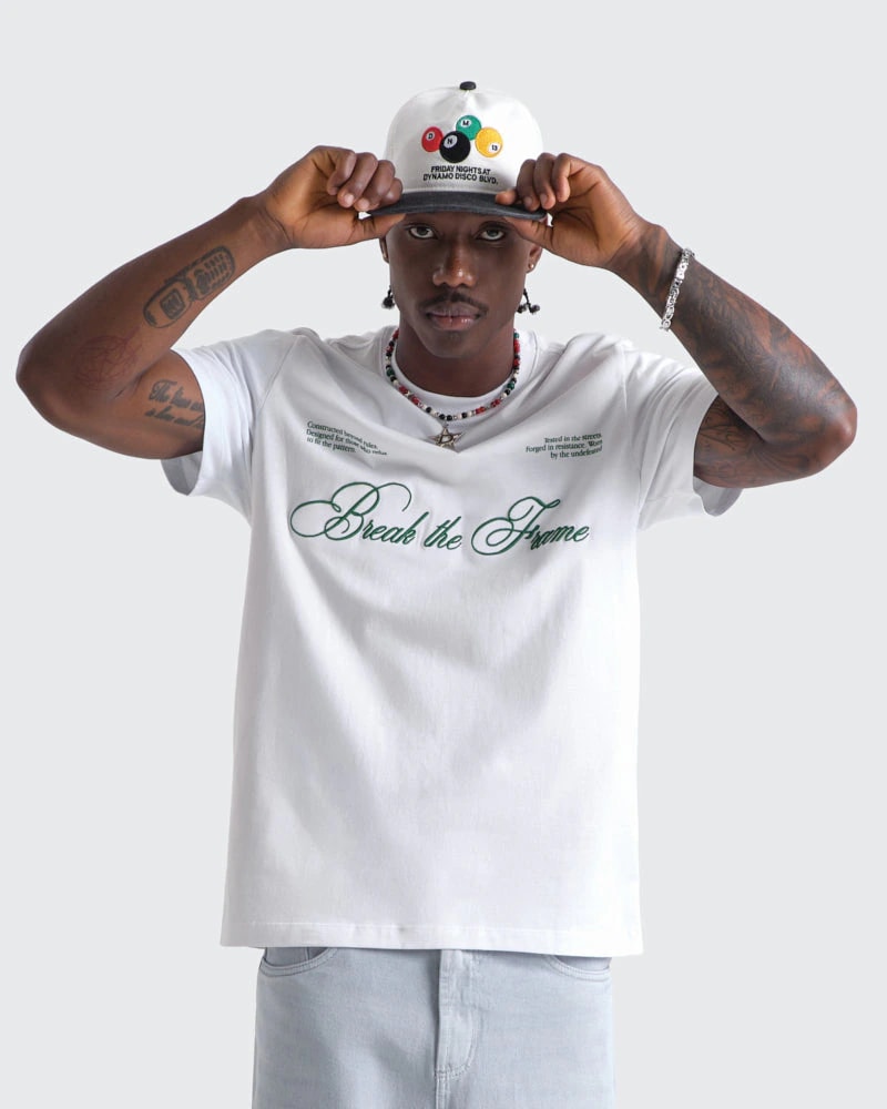 Camiseta Blanca Regular Break The Frame - imagen 1