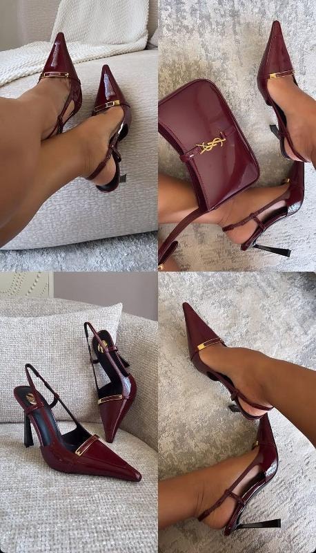 STILETOS YSL VINOTINTO - imagen 1