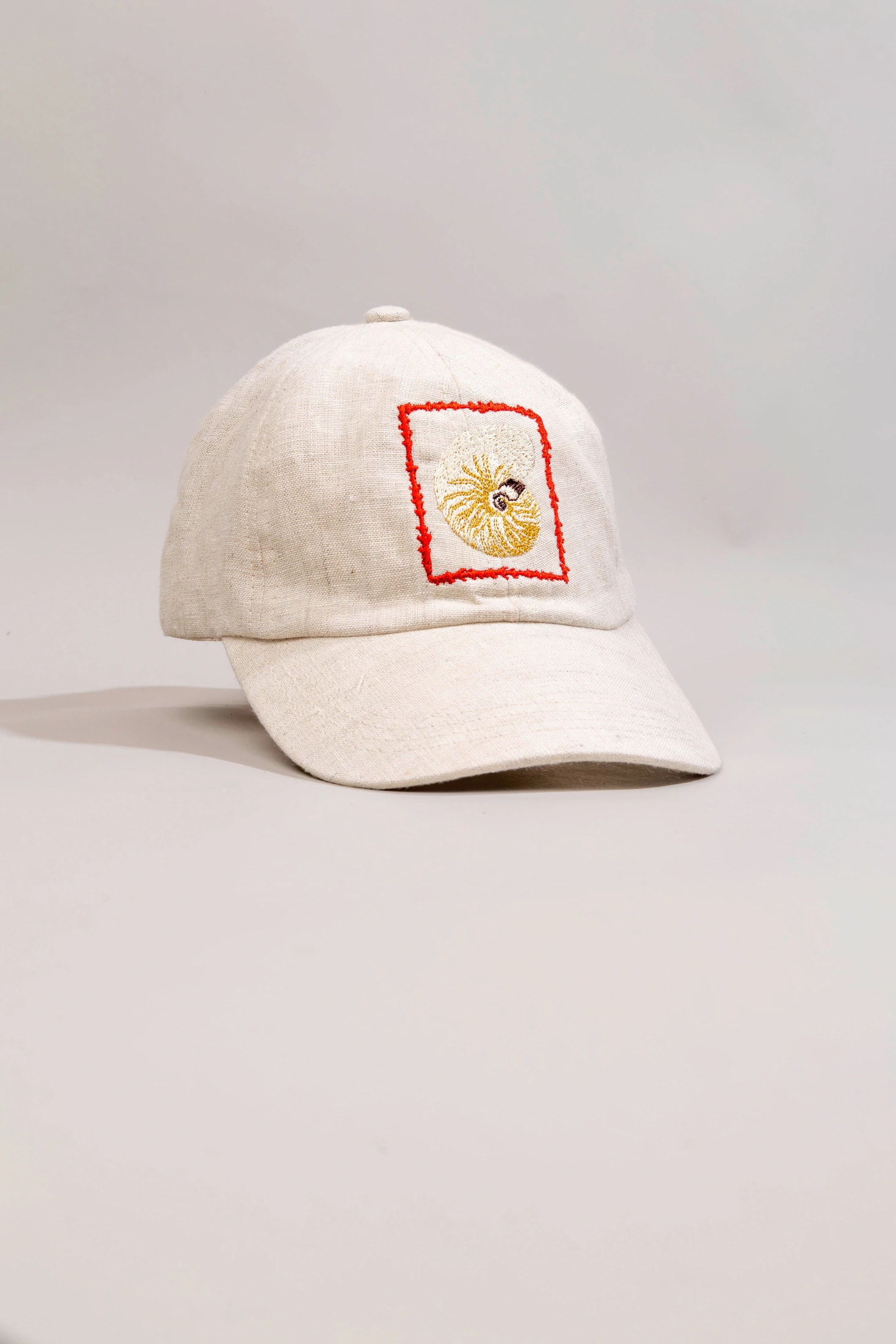 Men's linen cap atlantis embroidered - imagen 1