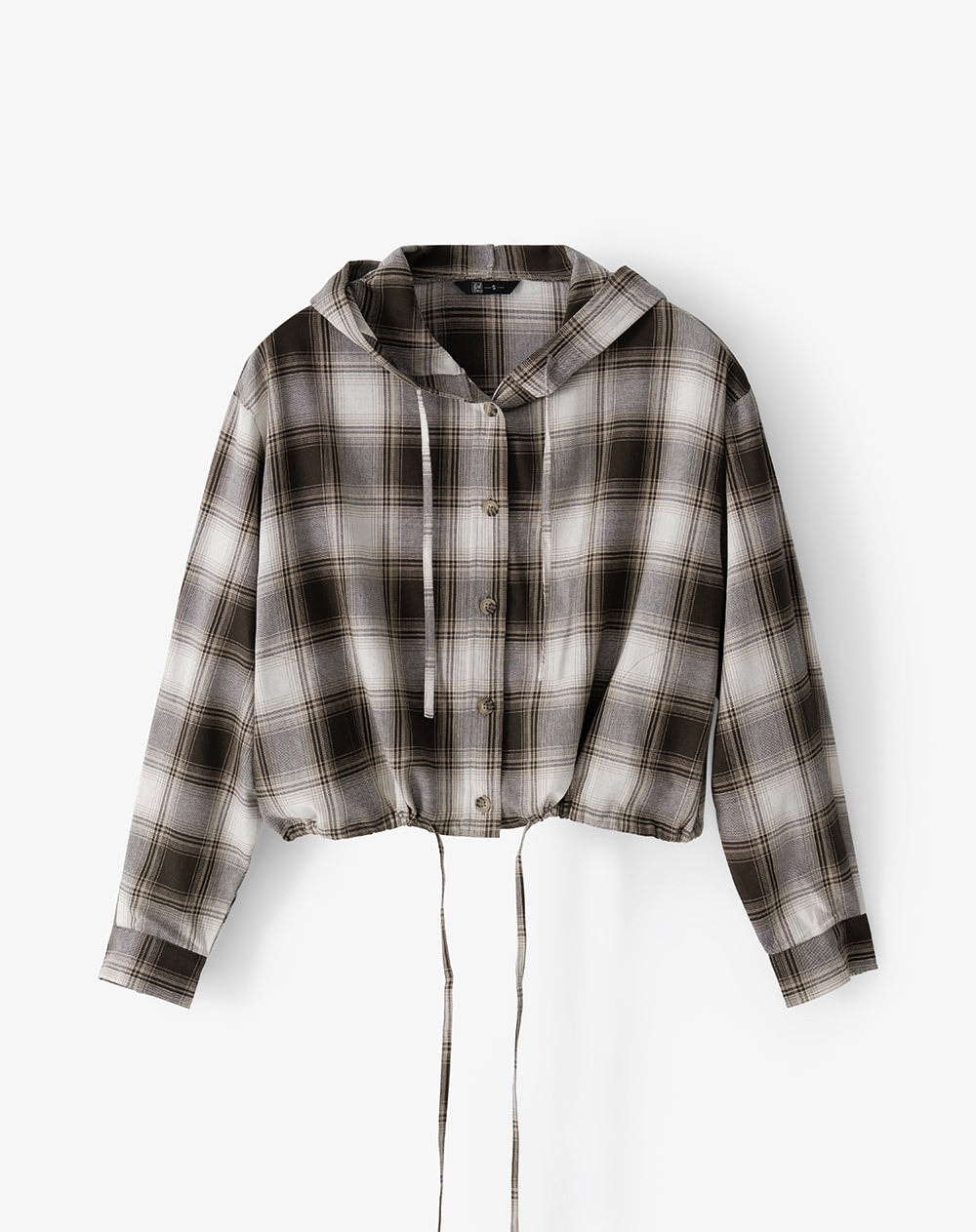 Chaqueta oversize cuadros mujer - imagen 1
