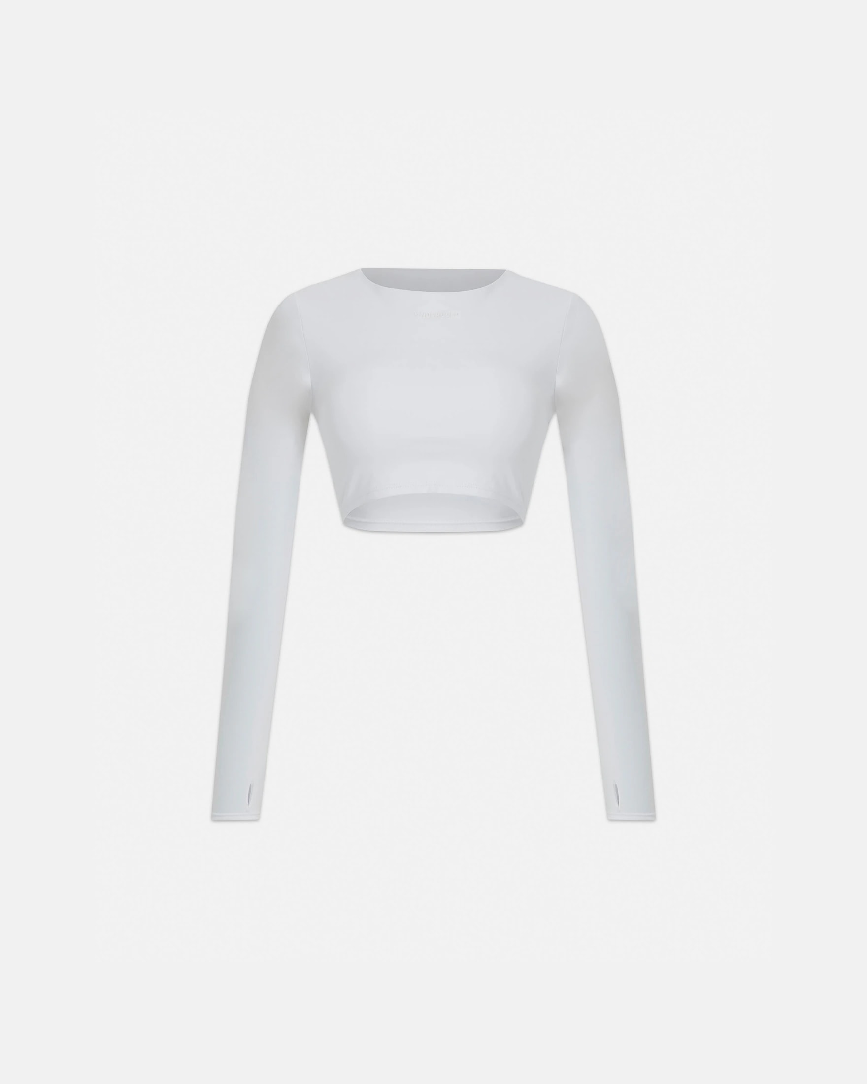 Line Basic Long Sleeve Cropped Tshirt White - imagen 1