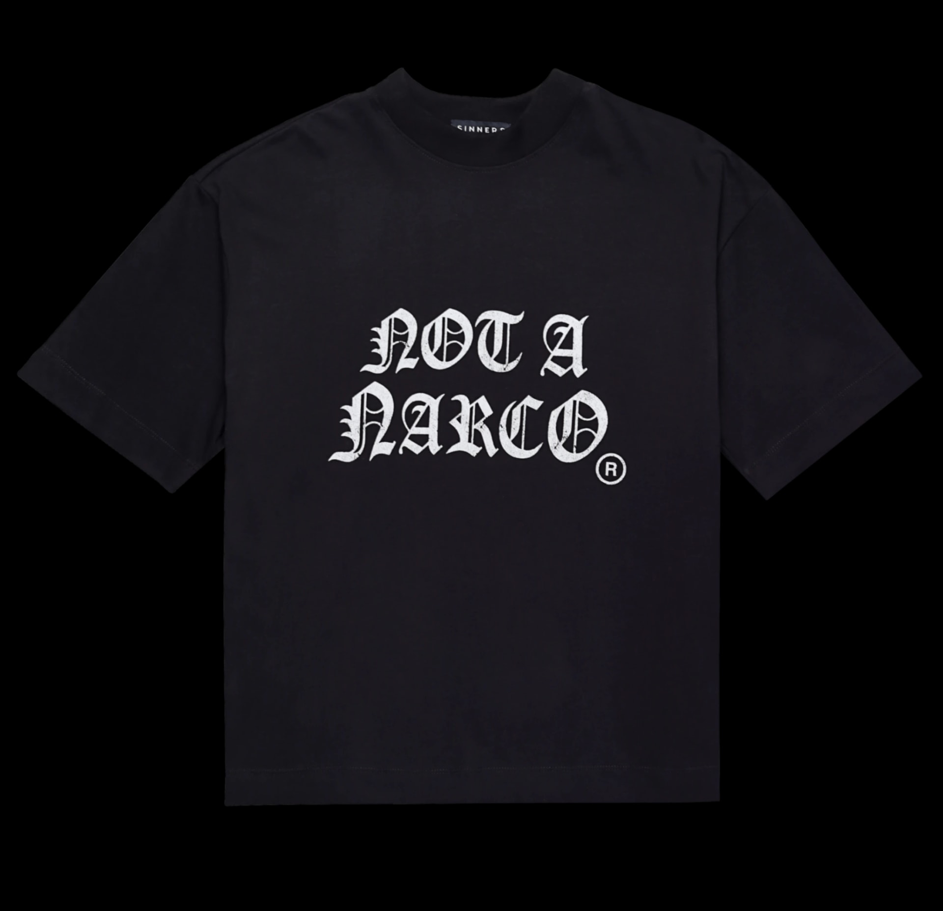 NOT A NARCO BLACK T-SHIRT - imagen 1