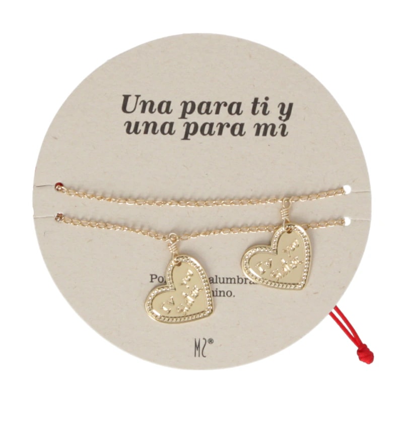 Set x 2 Pulsera Dorada I Love You Sister - imagen 1