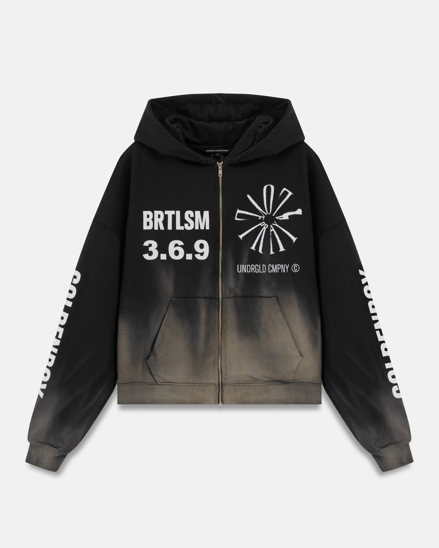Spring Pray 4 Love Zip Up Boxy Fit Hoodie Sandblast Gray Flame - imagen 1