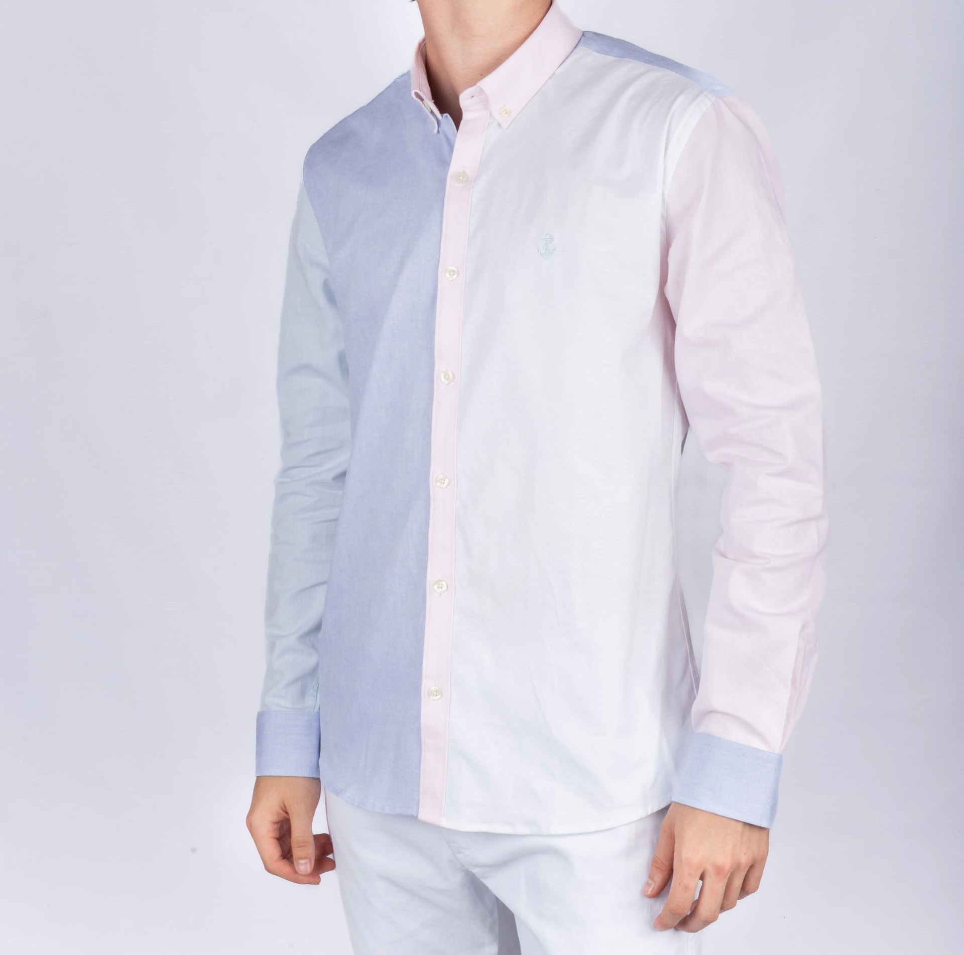 Camisa Oxford Blanca Multicolor - imagen 1