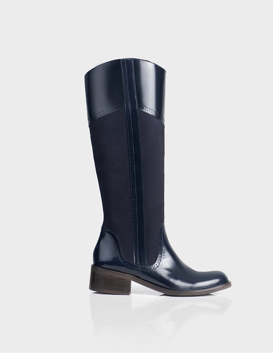 Bota Camelot Cuero Valenciano x ante Azul - imagen 1