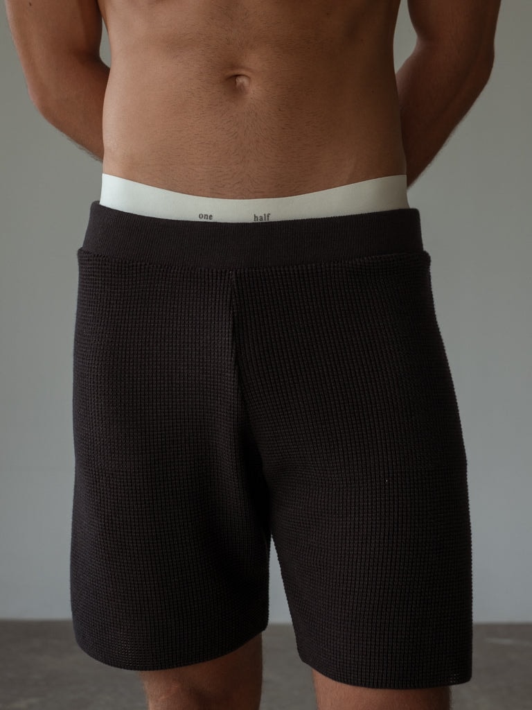 MEN KNIT SHORT - BLACK - imagen 1
