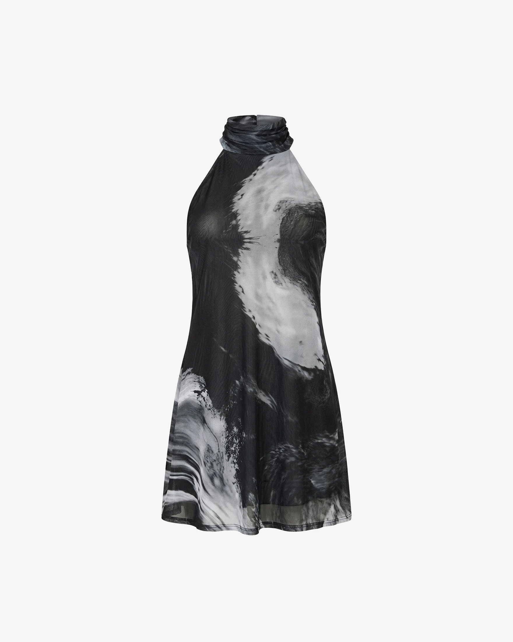 Halter Mesh Mini Dress - imagen 1
