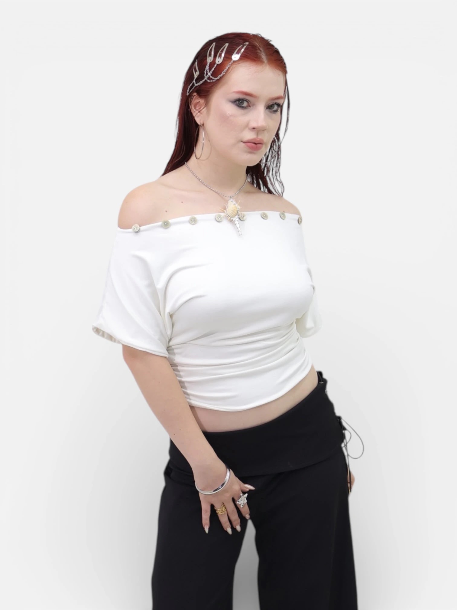 DIVINE TOP BLANCO MARFIL - imagen 1