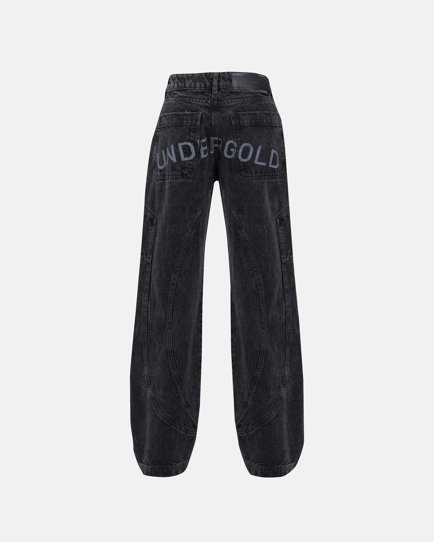 W Basics UNDERGOLD Panelled Wide Jeans Black - imagen 1