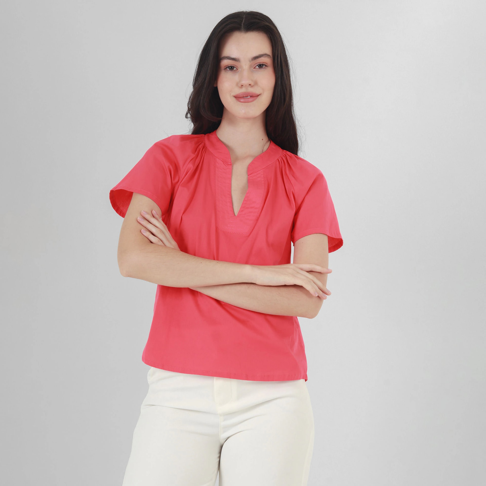 Blusa Cuello Neru Manga Corta - imagen 1