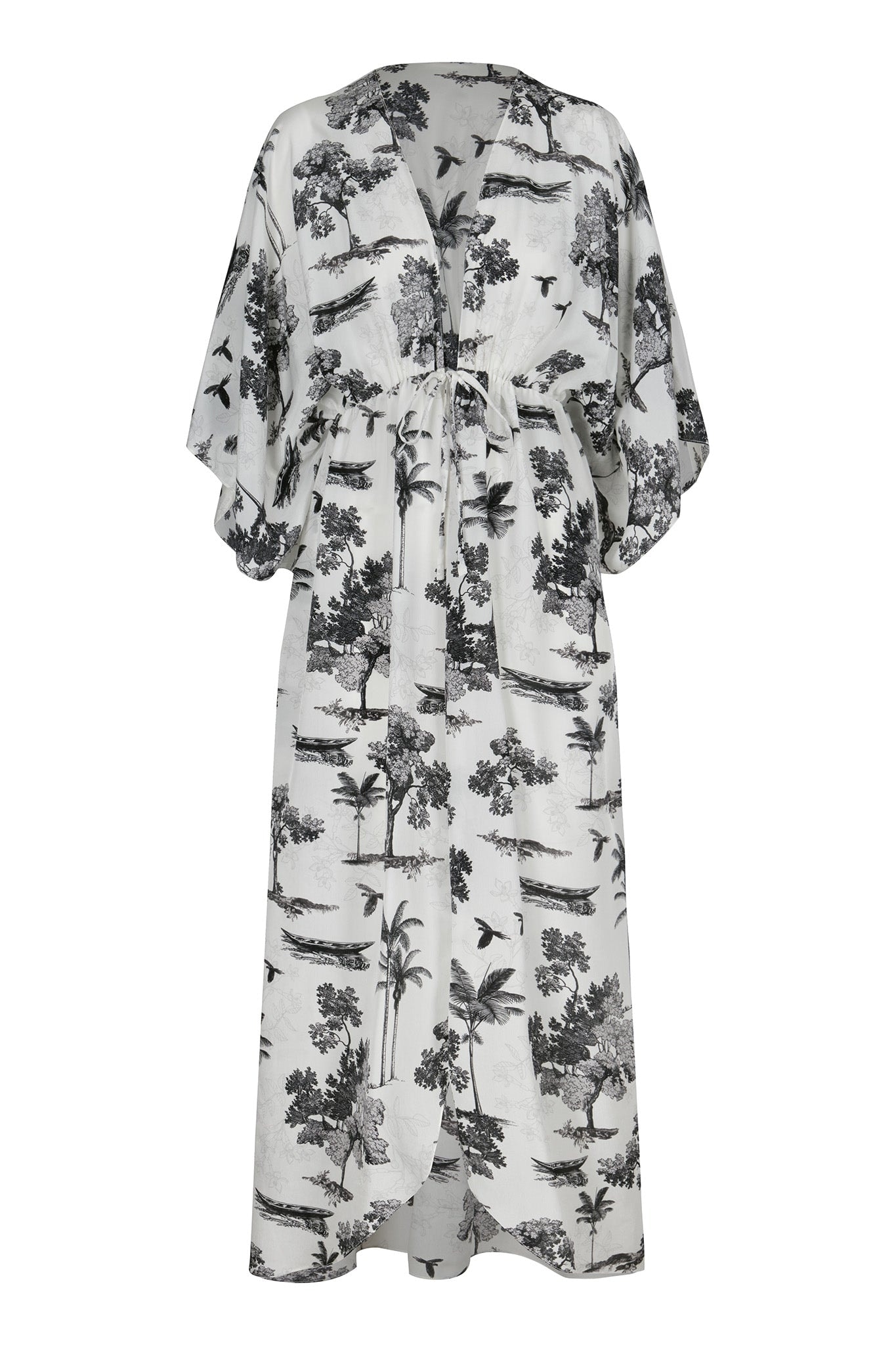 San Cipriano Crepe Chine Tunic / Ivory Trees - imagen 1