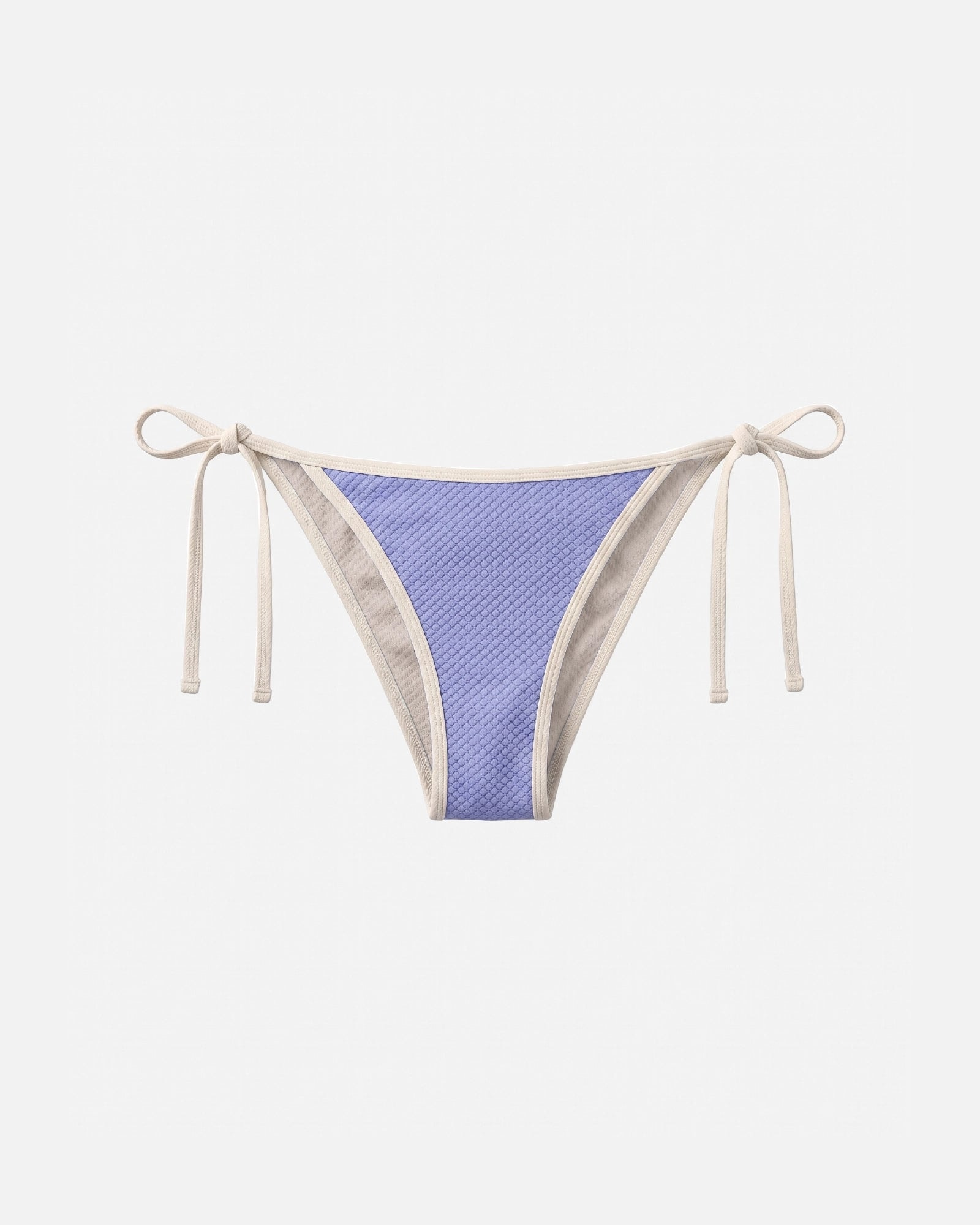 Bikini bottom con ribete en contraste y lazo / Lavanda Marfil - imagen 1